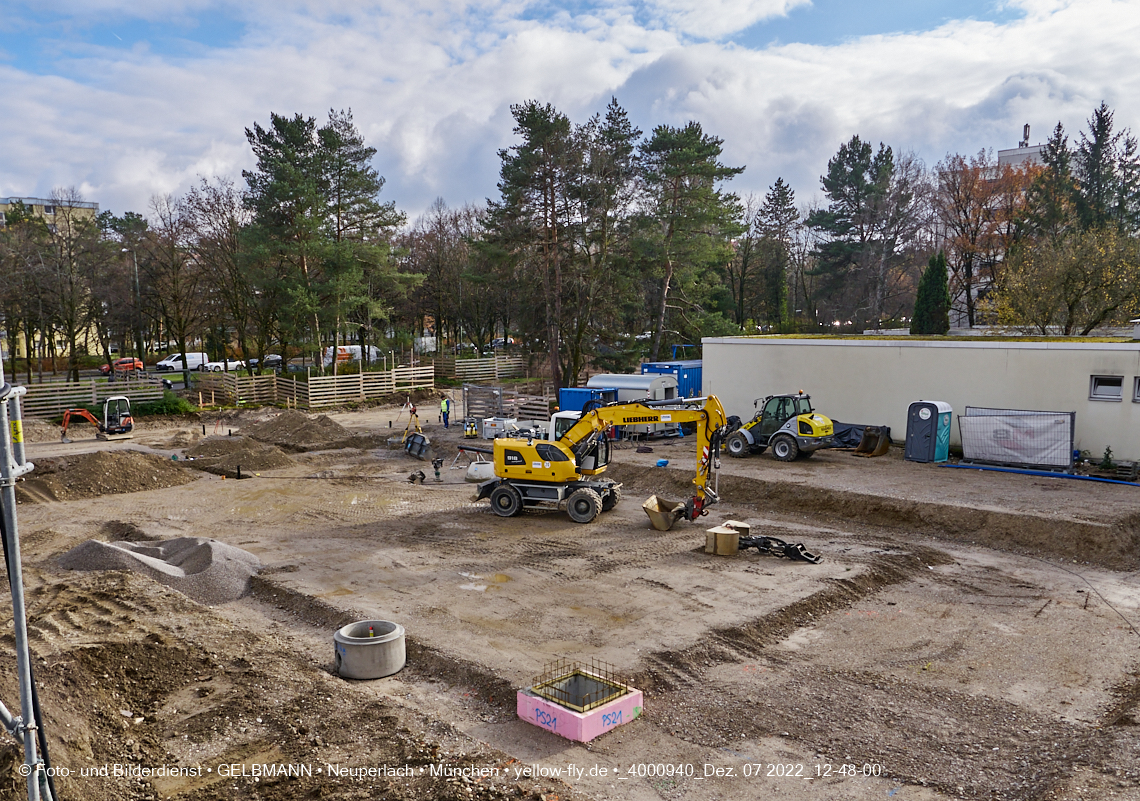 02.12.2022 - Baustelle an der Quiddestraße Haus für Kinder in Neuperlach